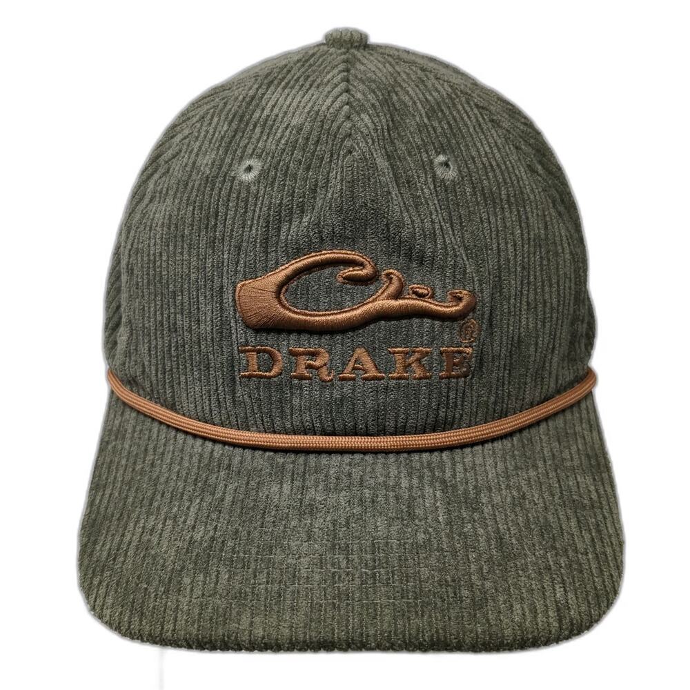 Drake 5 Panel Green One Size Corduroy Rope Snapback Waterfowl Hunting Hat
